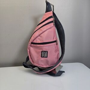 Ful Women Crossbody Sling Bag One Shoulder Pink Nylon Adjustable Travel Packable